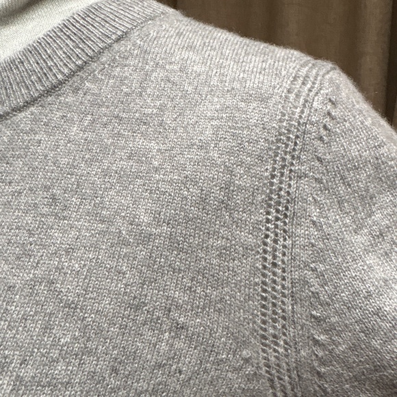 White + Warren Luxe Cashmere Cardigan-Fog Grey-NWT - Picture 2 of 5